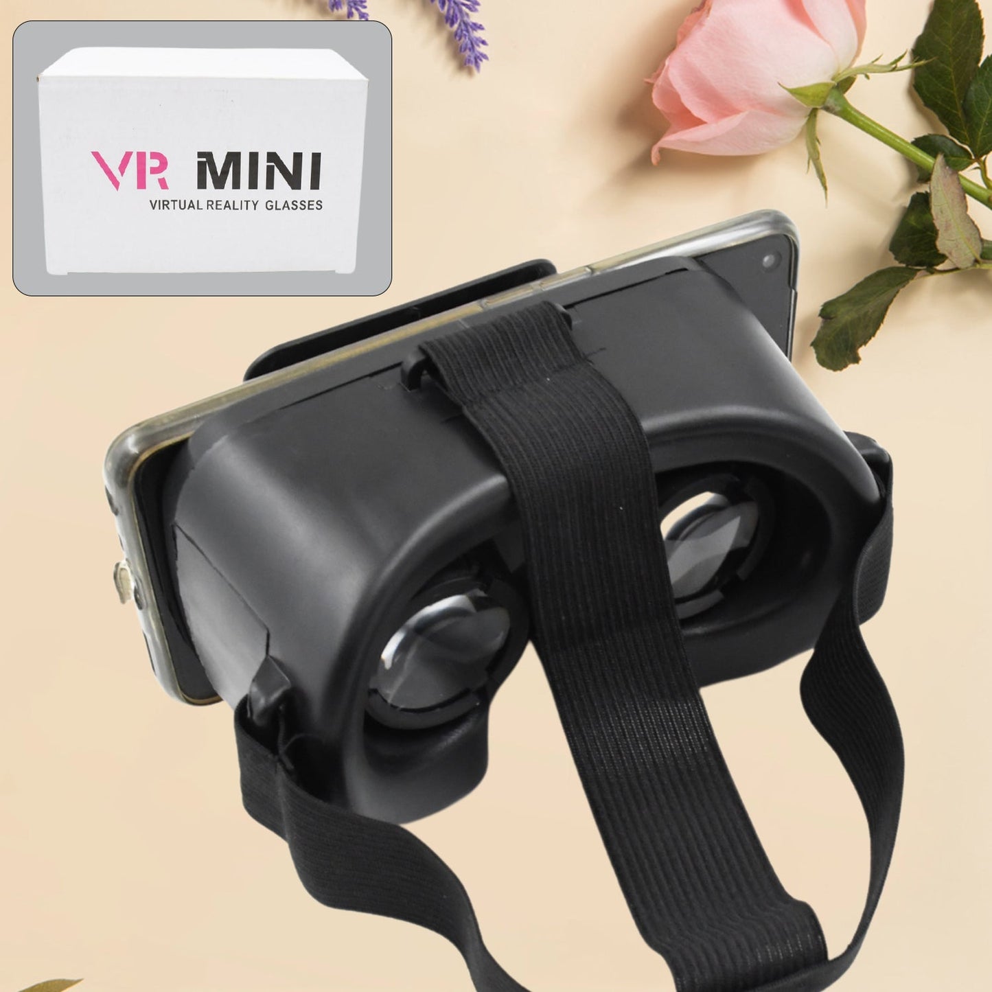 3D VR Glasses Virtual Reality Goggles Headset for All Smartphone VR Goggles-For 3D VR Movies Video Games (1 Pc) - mihikart.com Electronics