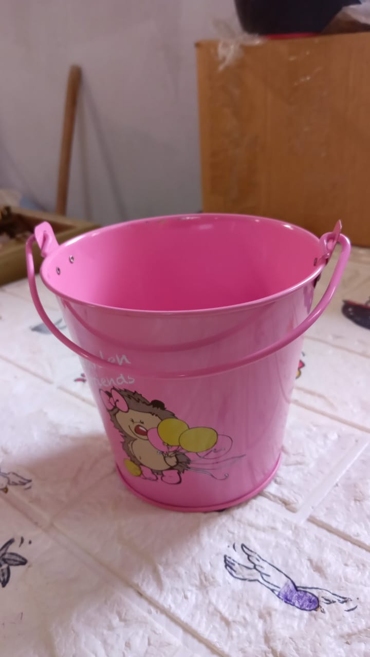 Small Metal Buckets with Handles, Bucket Plant Kids Pot Plant Succulents Metal Flower Bucket Metal Candy Bucket Ice Bucket Bucket Metal Succulent Flower Pot Creativity (1 Pc) Mihikart