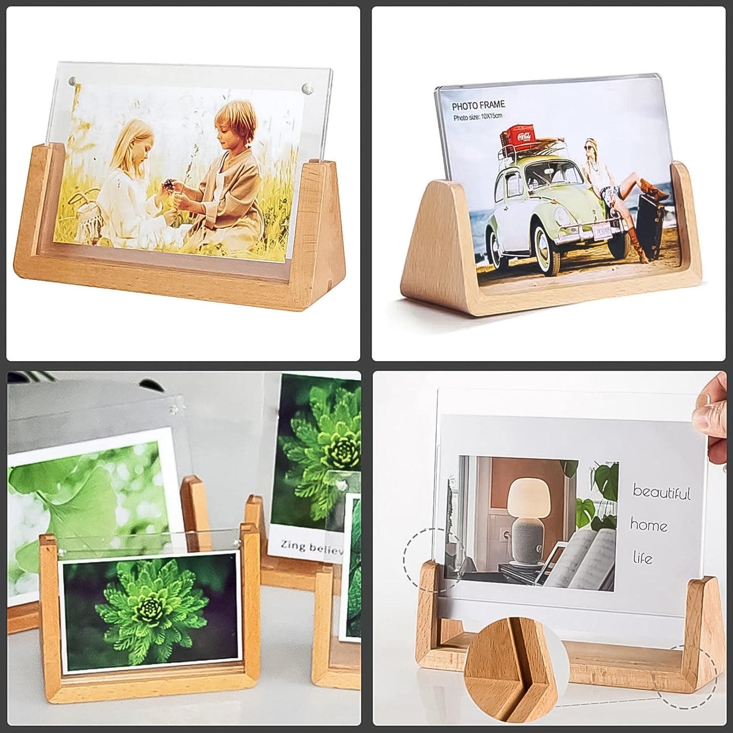 Wooden Picture Stand, Photo Frame Stand (1 Pc) Mihikart