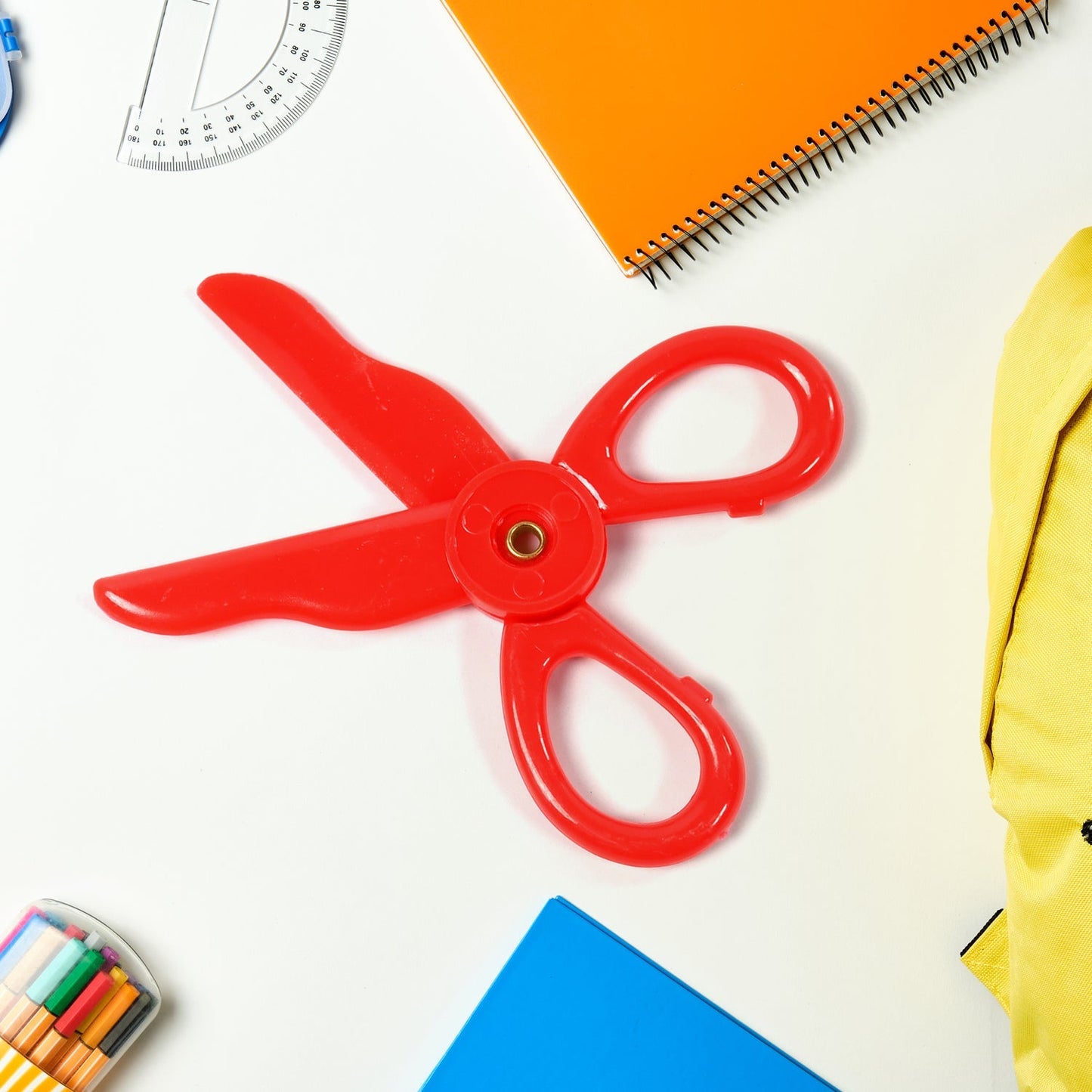 1587 Plastic Child-Safe Scissor Set, Toddlers Training Scissors, Pre-School Training Scissors and Children Art Supplies