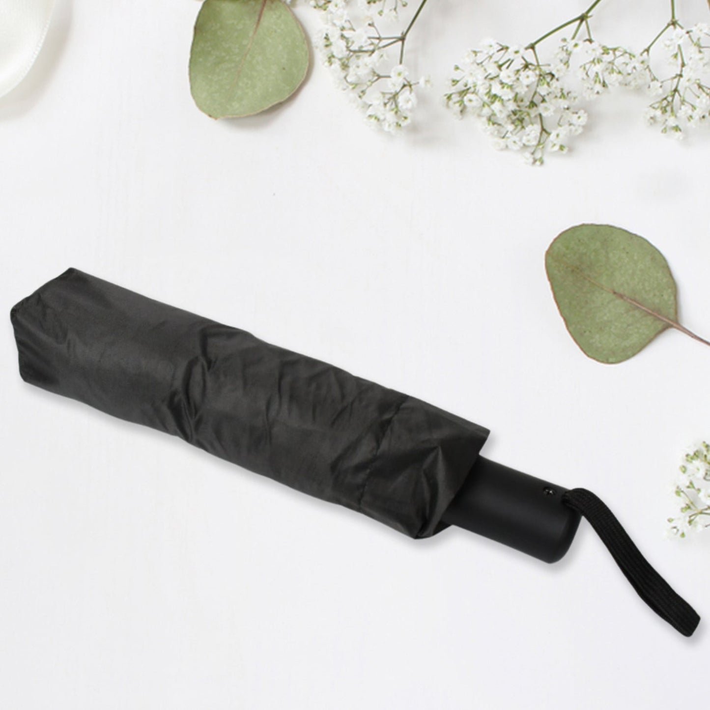 2 Fold Manual Open Umbrella| Windproof, Sunproof & Rainproof with Sturdy Steel Shaft & Wrist Straps | Easy to Hold & Carry | Umbrella for Women, Men & Kids - mihikart.com Health & Personal Care