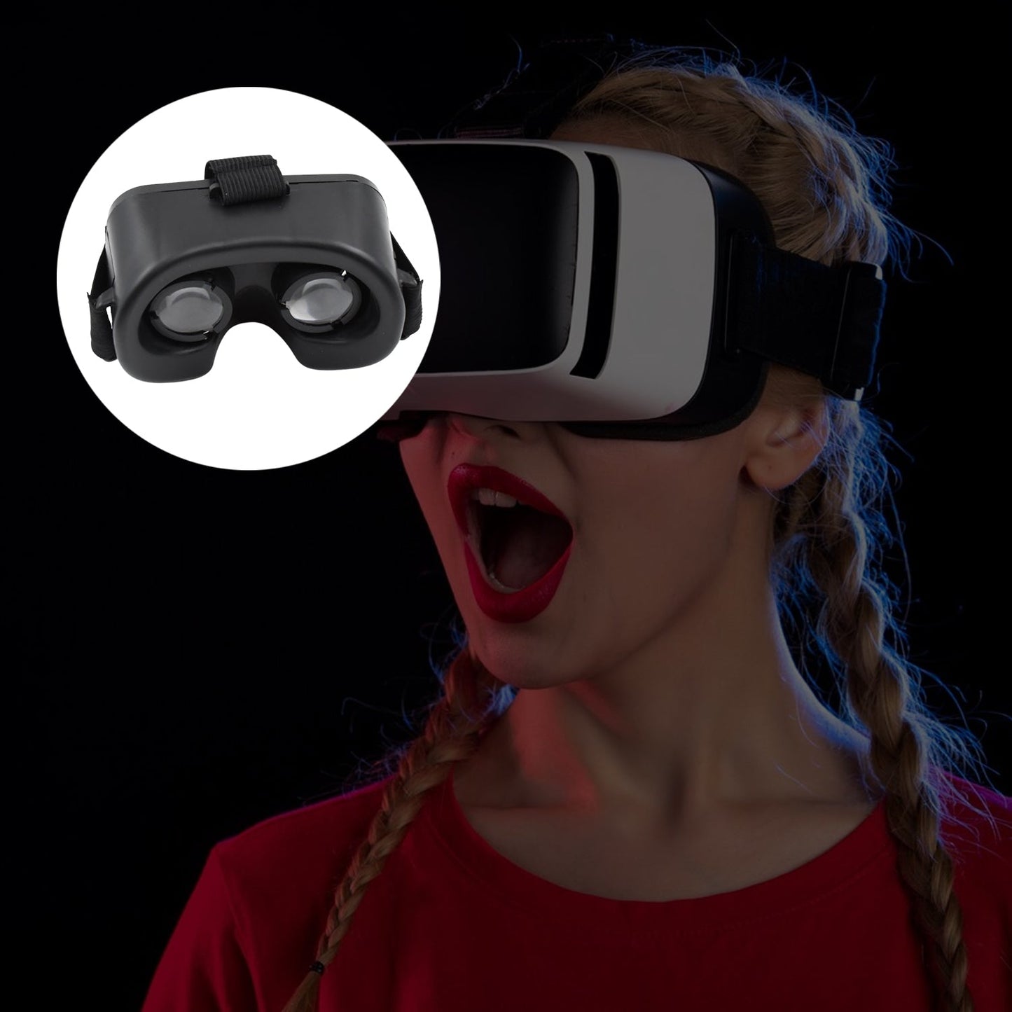 3D VR Glasses Virtual Reality Goggles Headset for All Smartphone VR Goggles-For 3D VR Movies Video Games (1 Pc) - mihikart.com Electronics