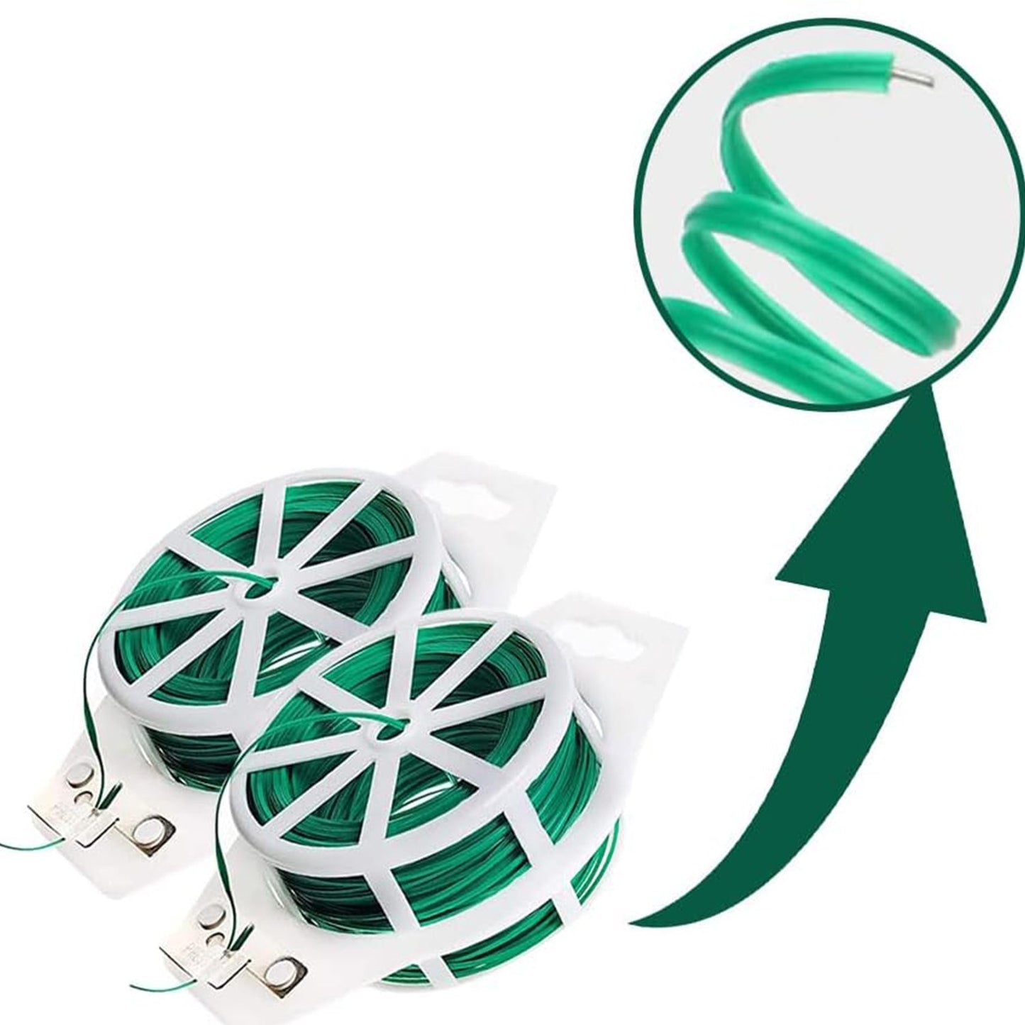 Garden Wire, Sturdy Plant Ties for Support, Garden Ties with Cutter for Tomatoes Vines, Plant Wire Tie Wire for Indoor, Outdoor, Home and Office Use (50 Mtr) Mihikart