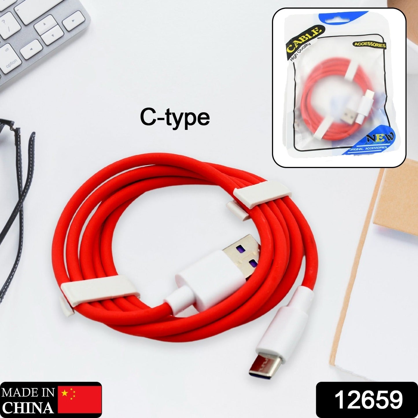 Unique Type C Dash Charging USB Data Cable | Fast Charging Cable | Data Transfer Cable For All C Type Mobile Use Mihikart