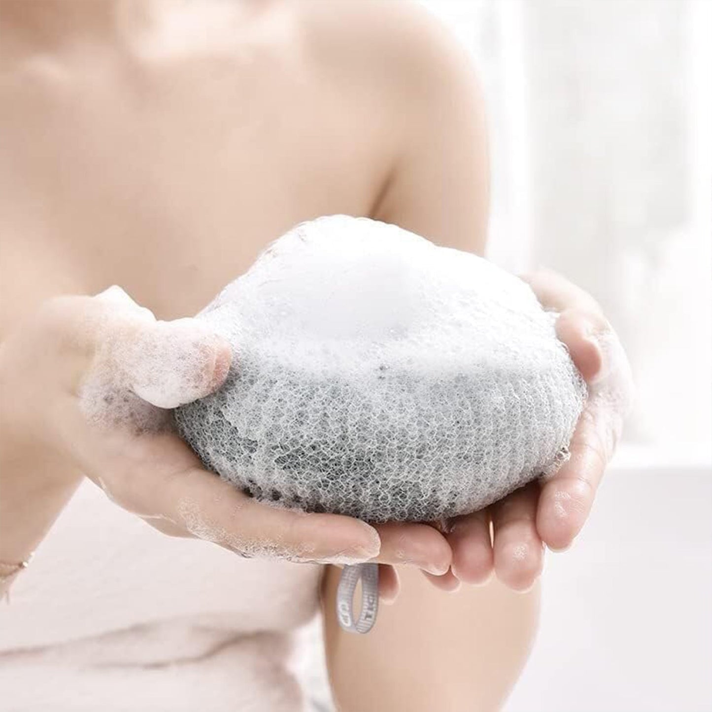 Super Soft Bath Sponge Flower Suction Cup Bath Sponges for Shower Women Men Foam Loofah Sponge Exfoliating Bath Sponge Body Washer Reusable loofah Massage Bath (1 pc) - mihikart.com Health & Personal Care
