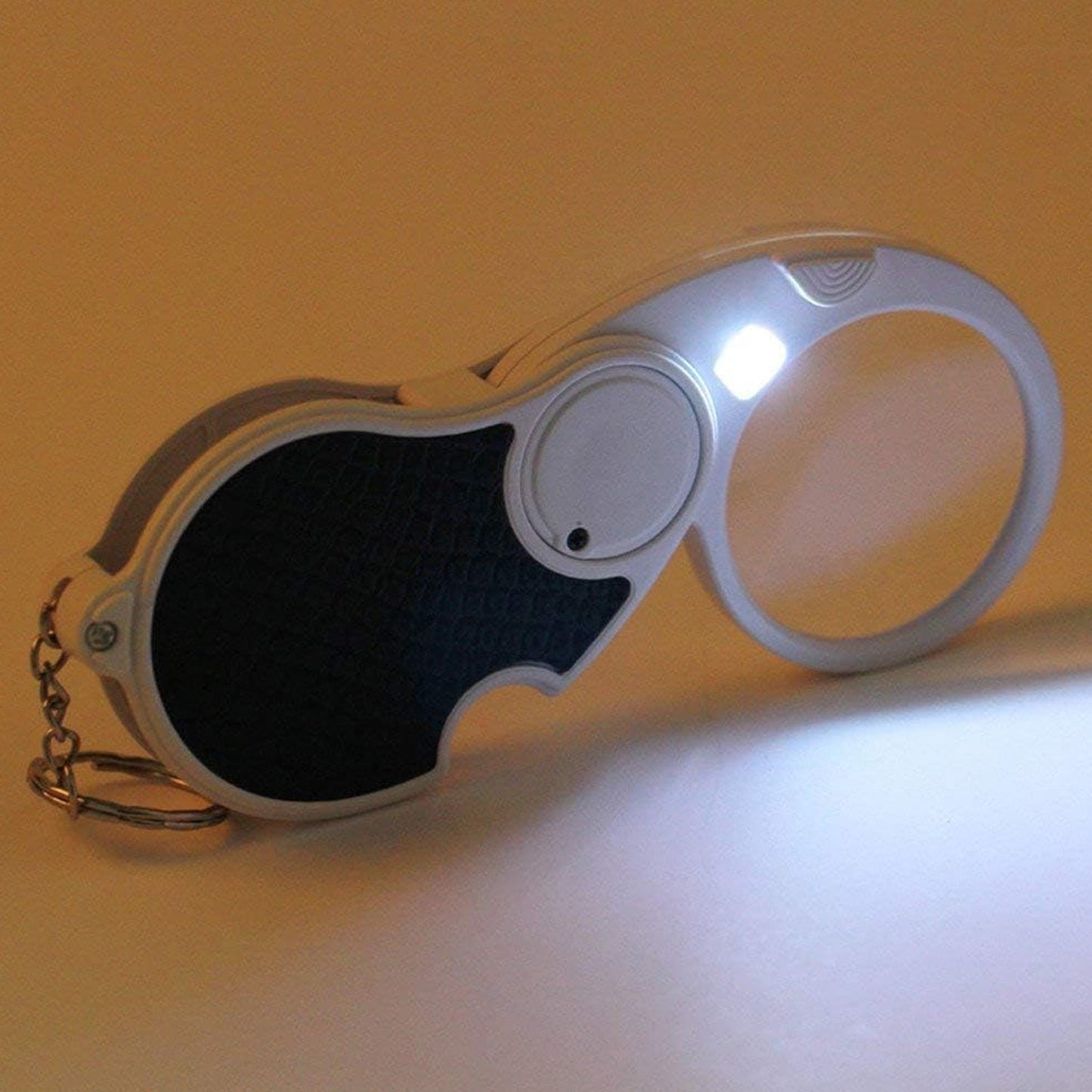 Double-Magnification Led Magnifiers Light Folding Keychain magnifier(1 Pc / Mix Color) Mihikart