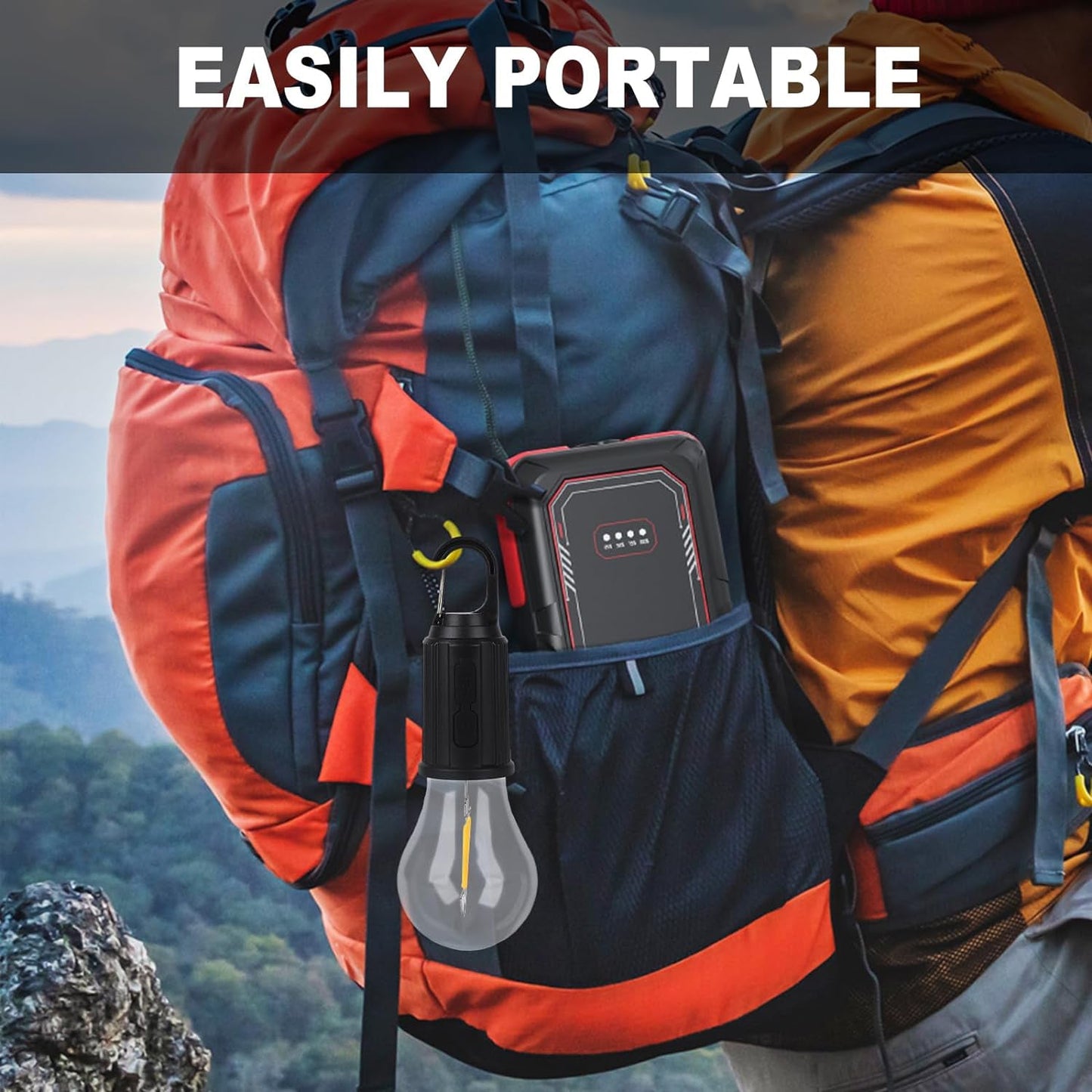 Rechargeable Camping Lights for Tents LED Camping Tent Lantern 3 Lighting Modes Tent Lamp Portable Emergency Camping Lights with Clip Hook for Camping Hiking Fishing, Backpacking (1 Pc) - mihikart.com Garden & Outdoors
