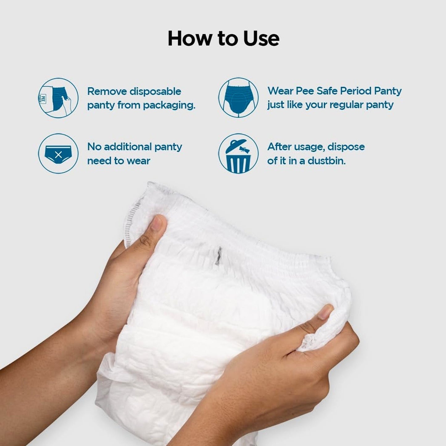 Women's Emergency Kit, Travel Kit- Includes Seamless Underwear, Pantyliner, Feminine Hygiene Sachet First Period Kit (10 Pcs) Mihikart