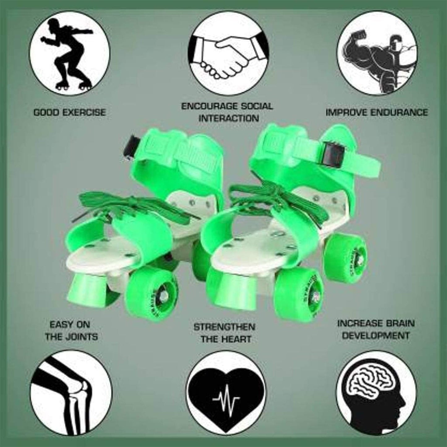 Roller Skates for Kids, Very Adjustable & Comfortable to Use / Roller Skate, Skating / (Pair of 1) Mihikart