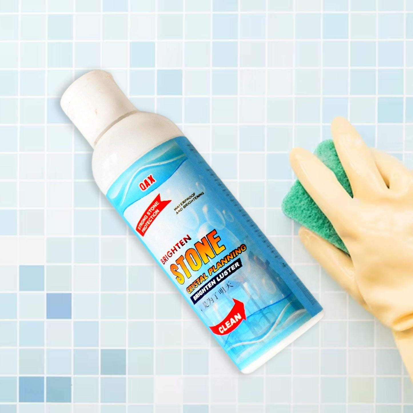 Stone Stain Remover Cleaner, Stone Crystal Plating Agent, Marble Stone Cleaner Polishes, Crystal Plating for Kitchen, Patio, Backyard Marble Cleaner and Polish (75 ML Approx / 1 pc) Mihikart