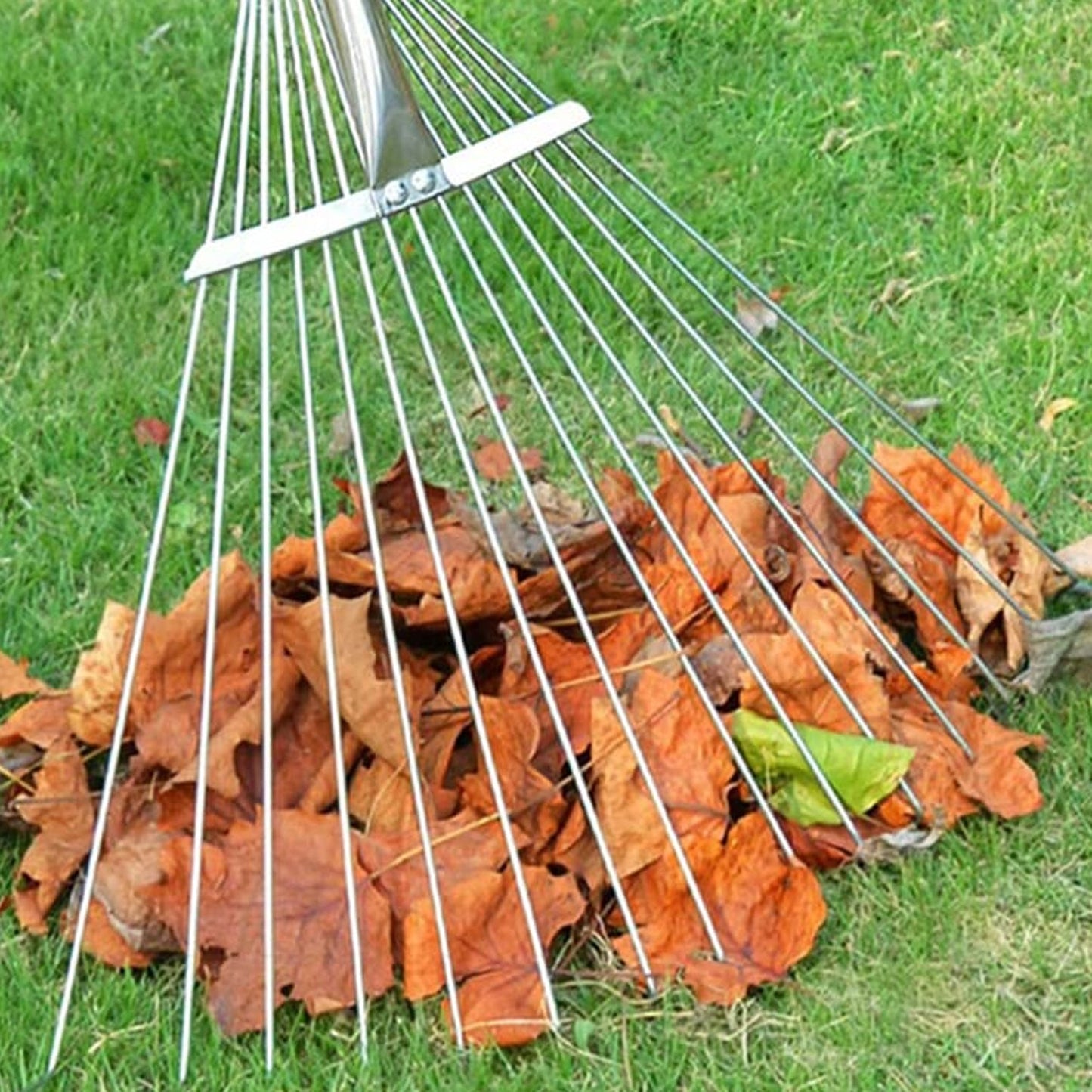 115-152 CM Rake for Gardening, Stainless Steel Telescopic Garden Rake for Quick Clean Up of Lawn and Yard, Adjustable Rake Claws Spacing Garden Broom with Long Handle for Clean Leaves (MOQ :- 12 pc) Mihikart