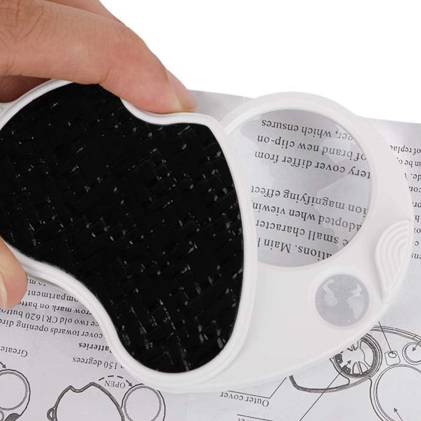 Double-Magnification Led Magnifiers Light Folding Keychain magnifier(1 Pc / Mix Color) Mihikart
