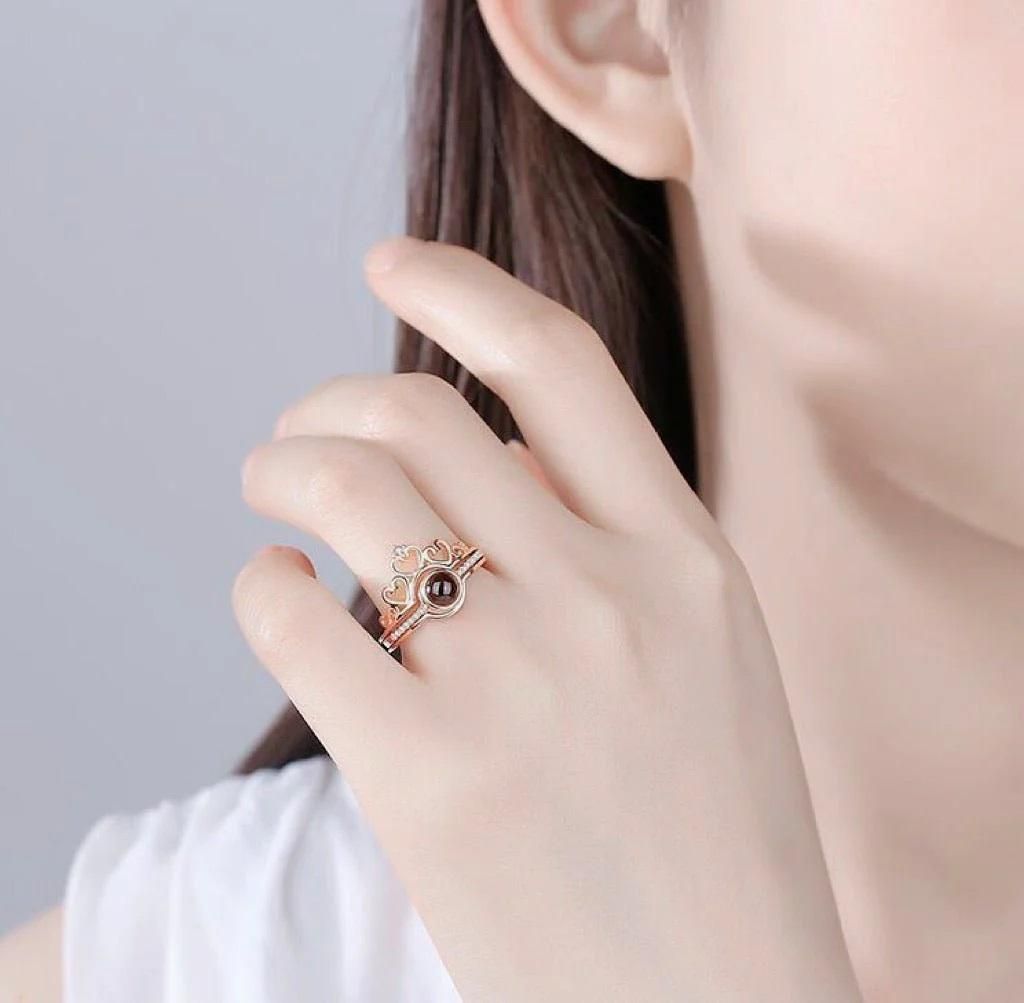 I Love You In 100 Languages Adjustable Ring (Assorted Color) Mihikart-01