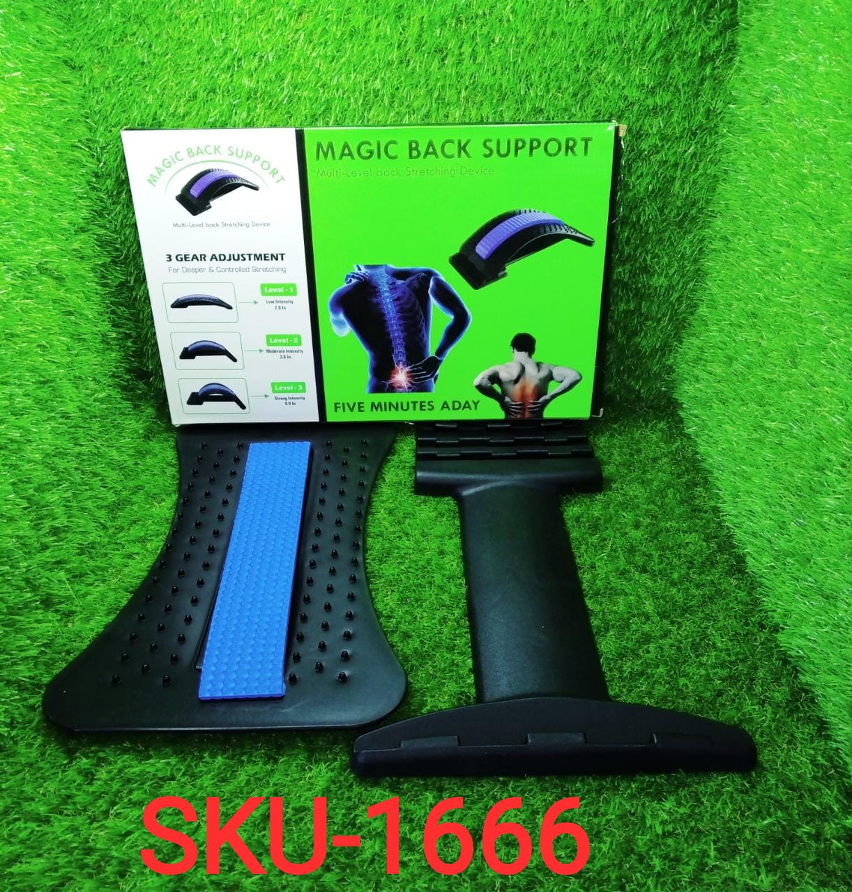 Multi-Level Back Stretcher Posture Corrector Device For Back Pain Relief - mihikart.com Sports, Fitness & Outdoors