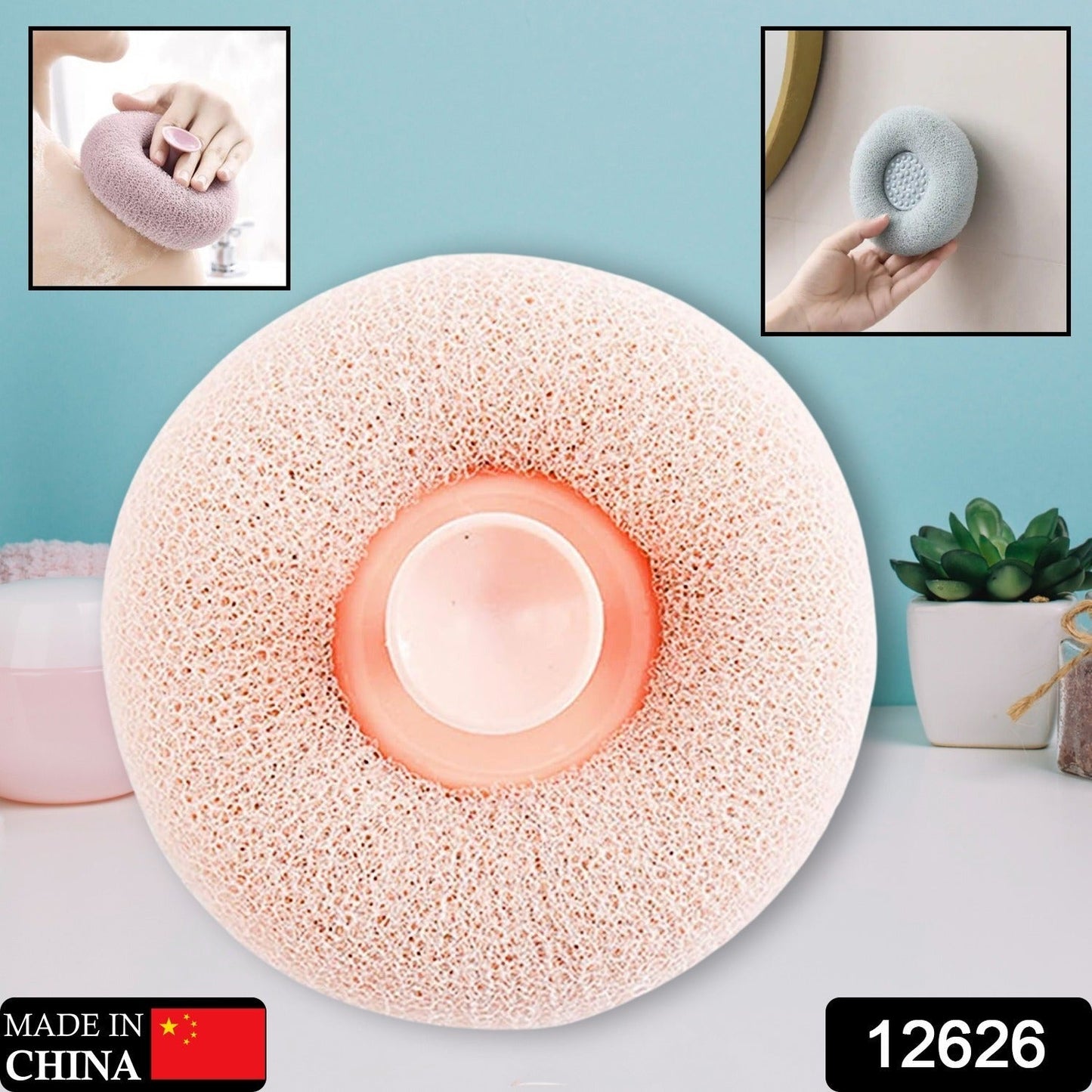 Super Soft Bath Sponge Flower Suction Cup Bath Sponges for Shower Women Men Foam Loofah Sponge Exfoliating Bath Sponge Body Washer Reusable loofah Massage Bath (1 pc) - mihikart.com Health & Personal Care