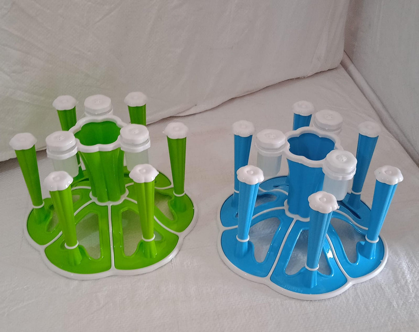 Miracle Plastic Glass Stand / Tumbler Holder / Glass Holder for Kitchen / Dining Table 6 Glasses Stand With 3 Pepper Salt (Moq :- 2 Pc) Mihikart