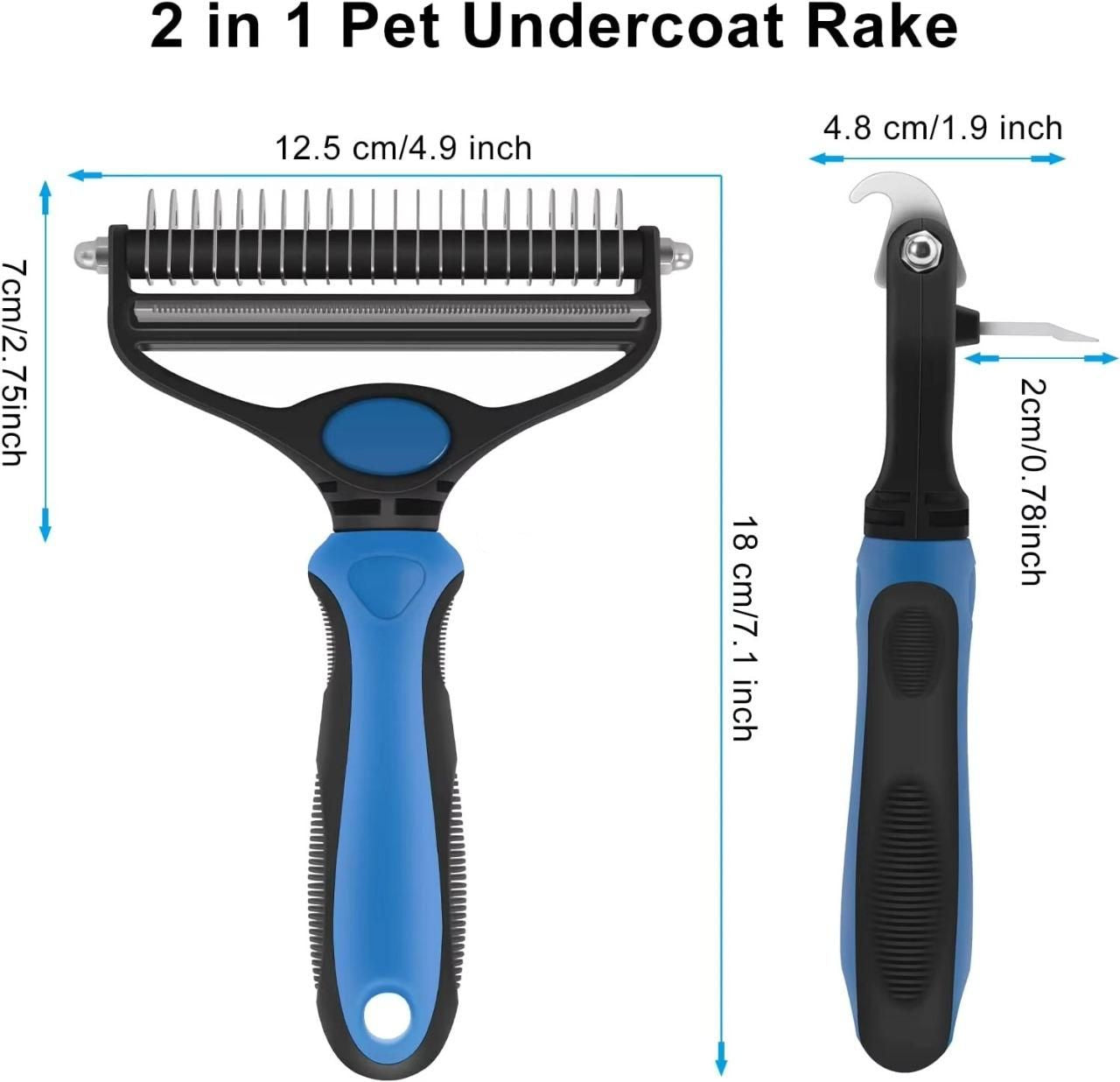 2 in 1 Deshedding Grooming Undercoat Brush 5bb8c4-09