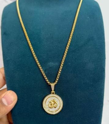 Om Symbol Pendant With Chain - mihikart.com