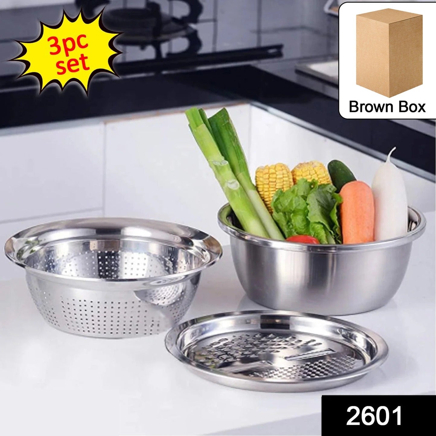 3 in 1 Kitchen Multipurpose Julienne Grater Salad Maker - mihikart.com Home & Kitchen