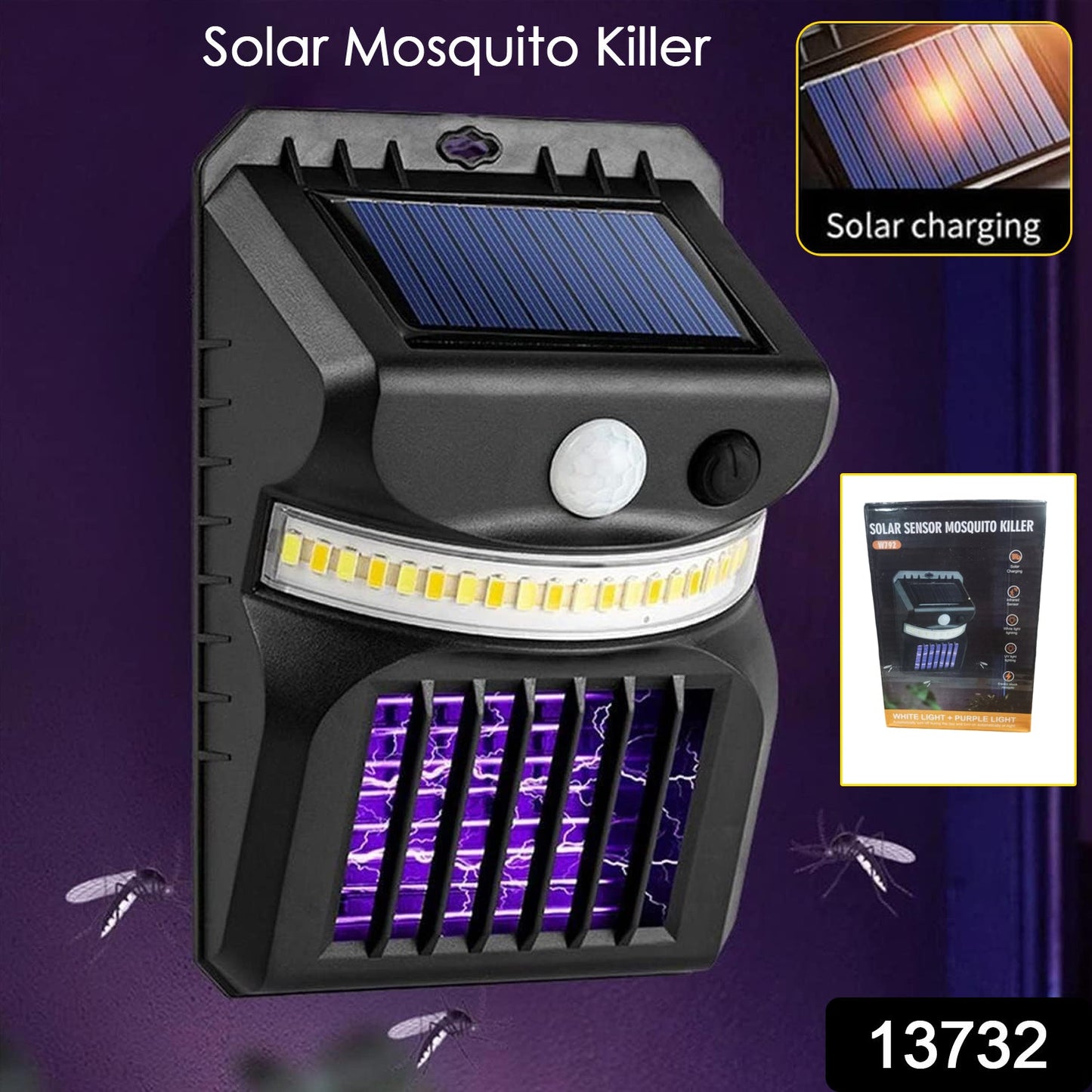 Bug Zapper Outdoor 2 In 1 Solar Mosquito Zapper Lamps (1 Pc) Wukusy