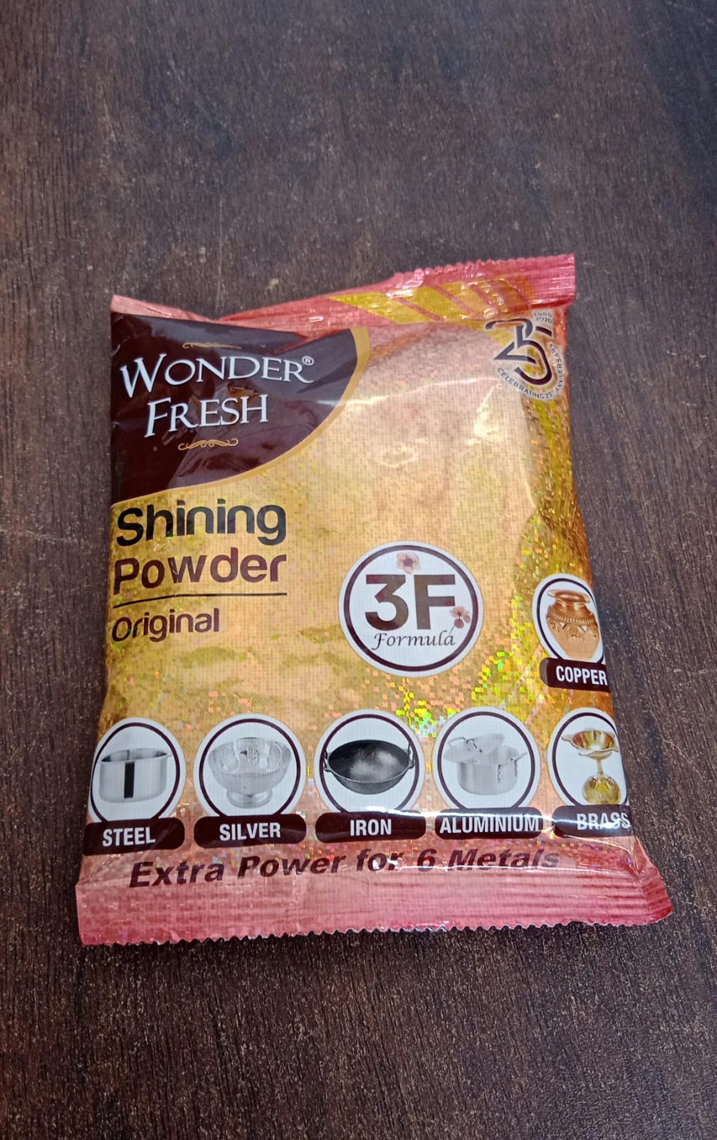 Shining Powder, Cleans and Polishes Copper, Brass, Silver, Aluminum, Iron, and Steel, Removes Tarnish and Oxidation (200 GM) - mihikart.com Home & Kitchen