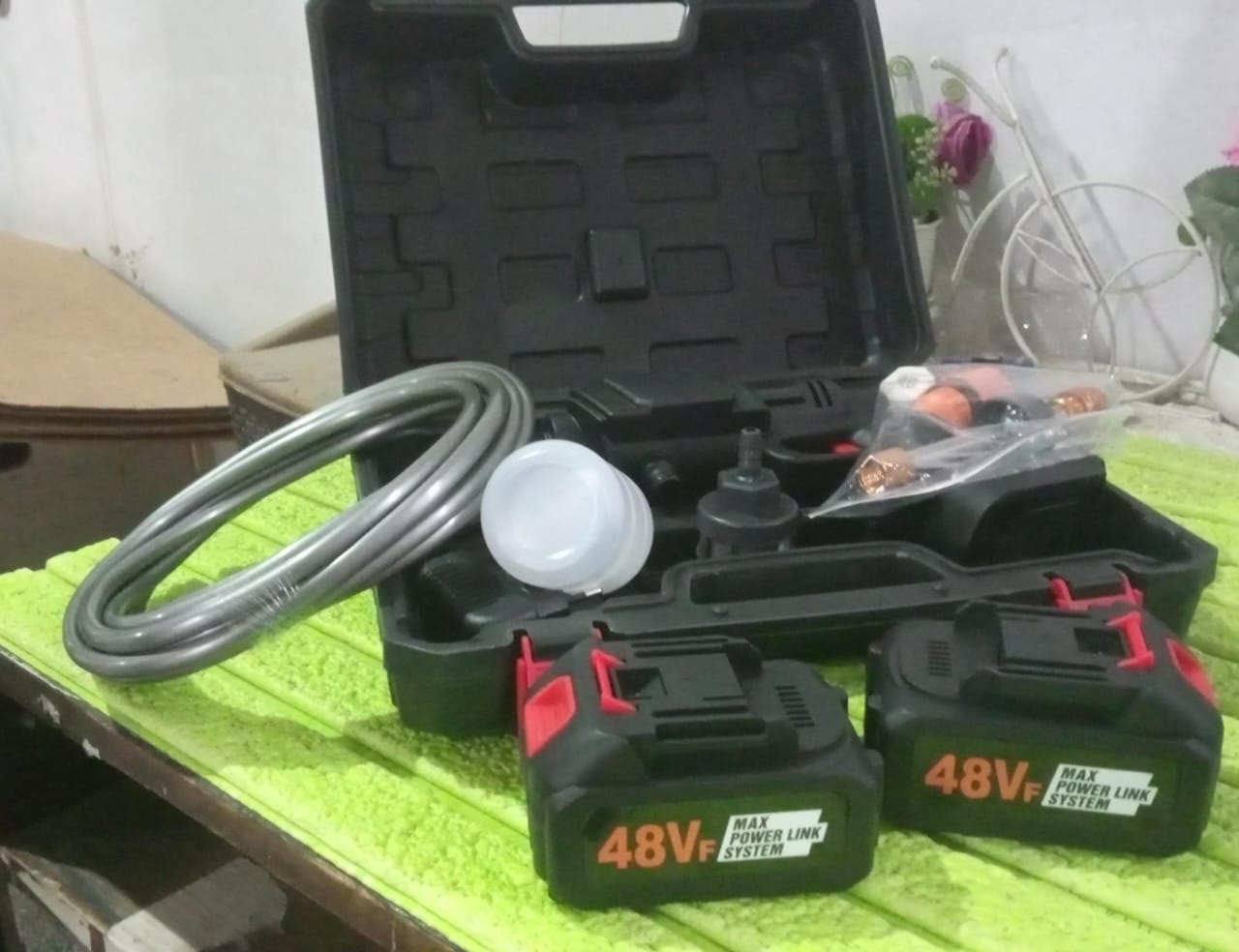 Double Battery 48V Rechargeable Electric, Car Washer Gun (1 Set) - mihikart.com Car & Motorbike
