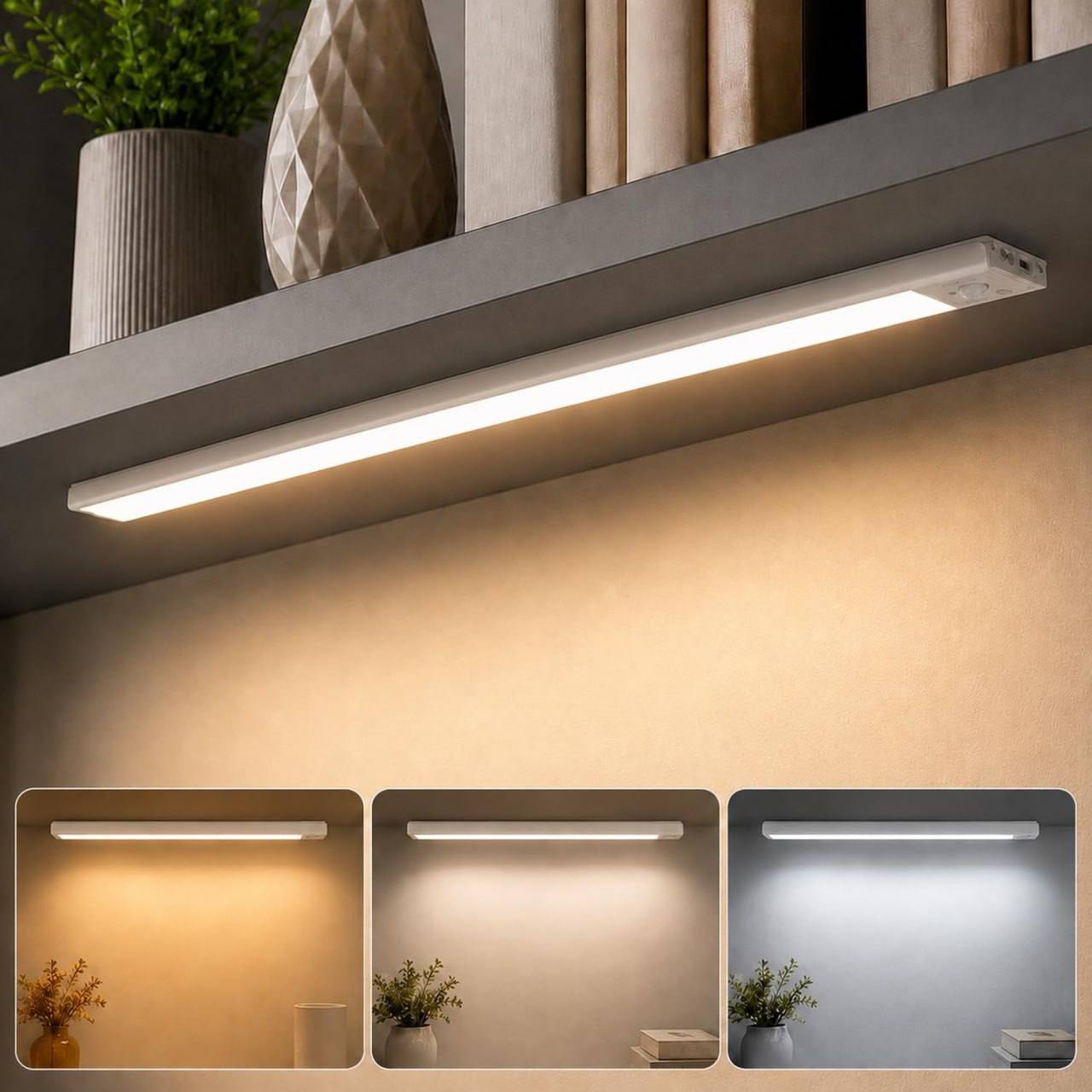 Wireless Under Cabinet Light — Magnetic, Motion Sensor, Rechargeable (30cm) ✅Trusted Seller