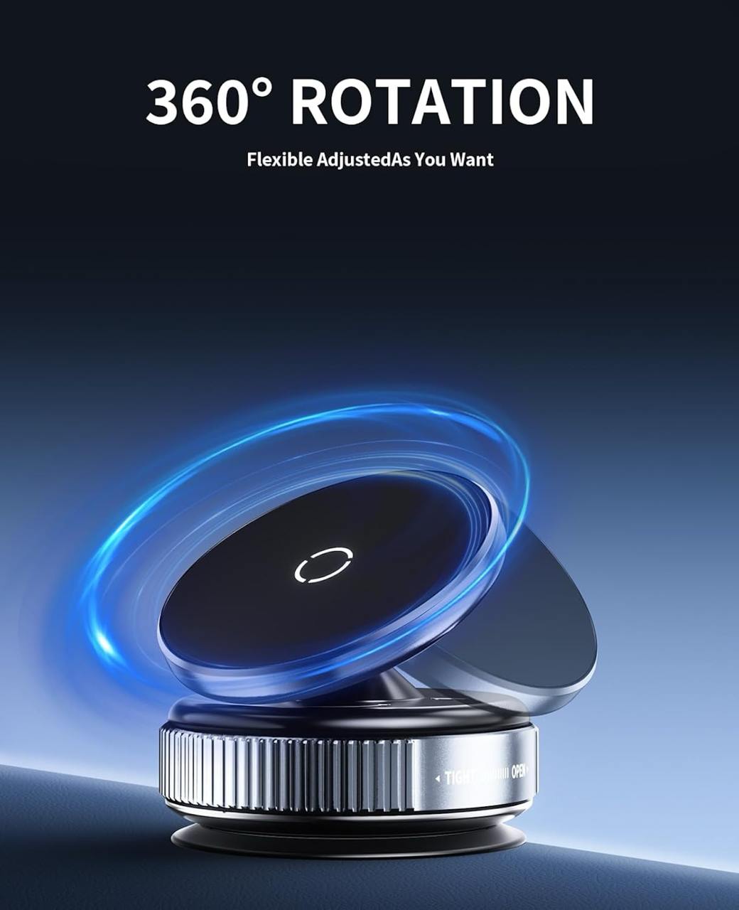 360° Adjustable Vacuum Magnetic Phone Holder Stand – Foldable Suction Car Mount for Dashboard, Windshield & Wall | Retractable Magnetic Bracket for iPhone, Samsung, Android Smartphones ✅Trusted Seller