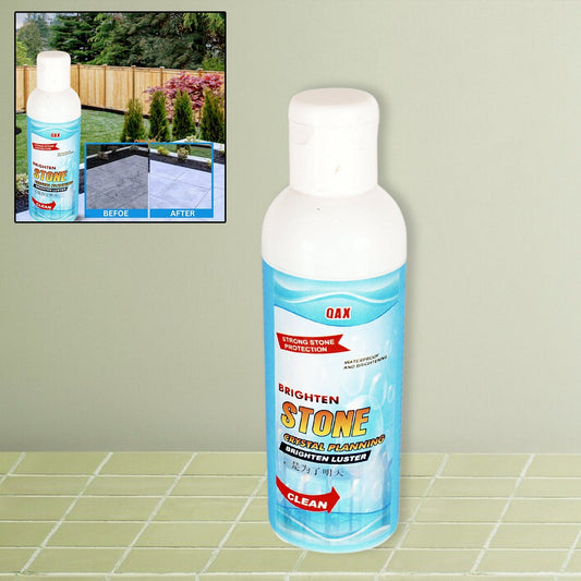 Stone Stain Remover Cleaner, Stone Crystal Plating Agent, Marble Stone Cleaner Polishes, Crystal Plating for Kitchen, Patio, Backyard Marble Cleaner and Polish (75 ML Approx / 1 pc) Mihikart