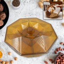 Walnut Dry Fruit Box, Large Size Dry Fruit for Gift, Food Storage Fruit and Candy Plate for Living Room Snack Dry Fruit Candy Creative Storage Box Watermelon Seeds Nuts Acrylic Mesh Trays Snack Plates (1 Pc / Multicolor )