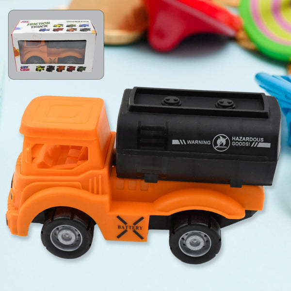 Tanker Truck Toys for Kids, friction power Vehicles Toy Truck, Plastic Truck, Friction Power Toy Trucks For Boys Girls, & Kids (1 Pc / Mix Color)