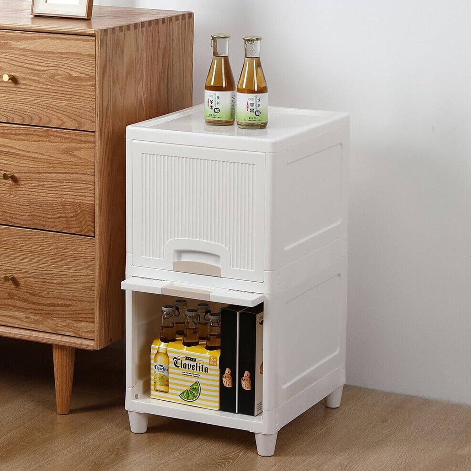 Multipurpose Storage Cabinet, Storage Solutions plastic drawers || Multi Layer Wardrobe Storage Drawers || Foldable Multipurpose Drawer Units For Kitchen, Bathroom, Bedroom, Cloth (2 Layer) Mihikart