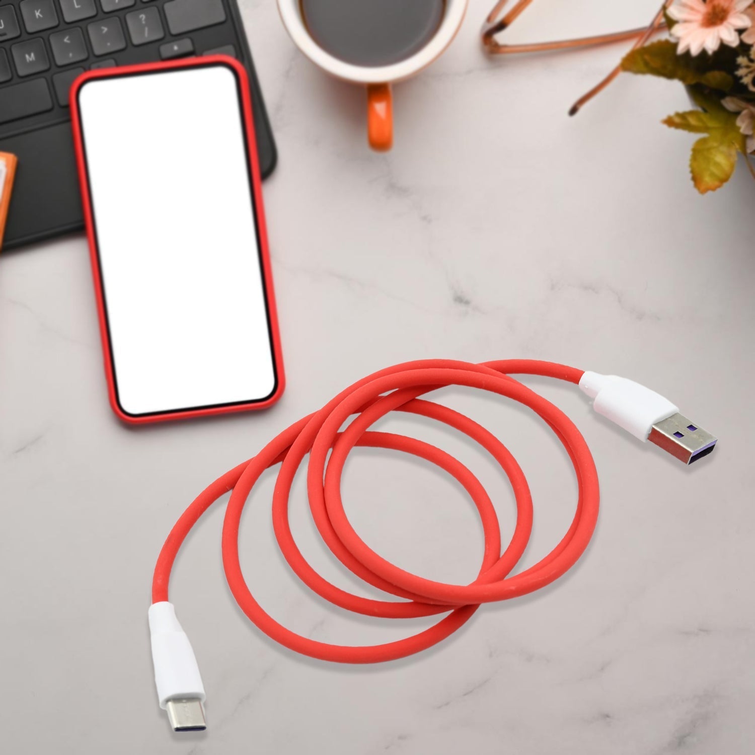 Unique Type C Dash Charging USB Data Cable | Fast Charging Cable | Data Transfer Cable For All C Type Mobile Use Mihikart