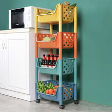 Plastic storage rack for kitchen