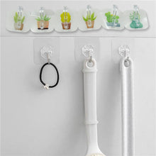 6-pack transparent adhesive wall hooks, premium quality