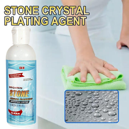 Stone Stain Remover Cleaner, Stone Crystal Plating Agent, Marble Stone Cleaner Polishes, Crystal Plating for Kitchen, Patio, Backyard Marble Cleaner and Polish (75 ML Approx / 1 pc) Mihikart