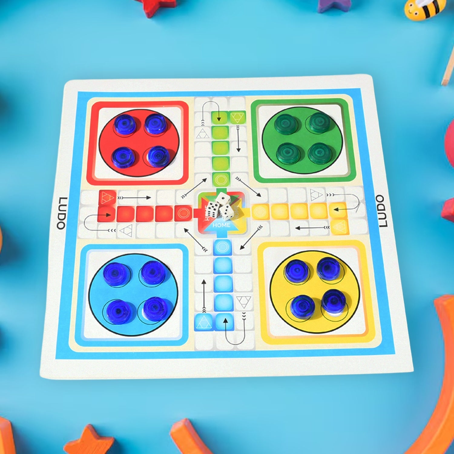 13 in 1 Family Board Game Chess, Snakes & Ladders, Ludo, Tic-Tac-Toe, Checkers, Travel Bingo, Football, Space Venture, Steeplechase Set for Kids Mihikart