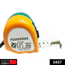 Compact 5m measuring tape for easy use.