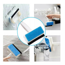 Handy glass wiper with brush for bathroom and window cleaning