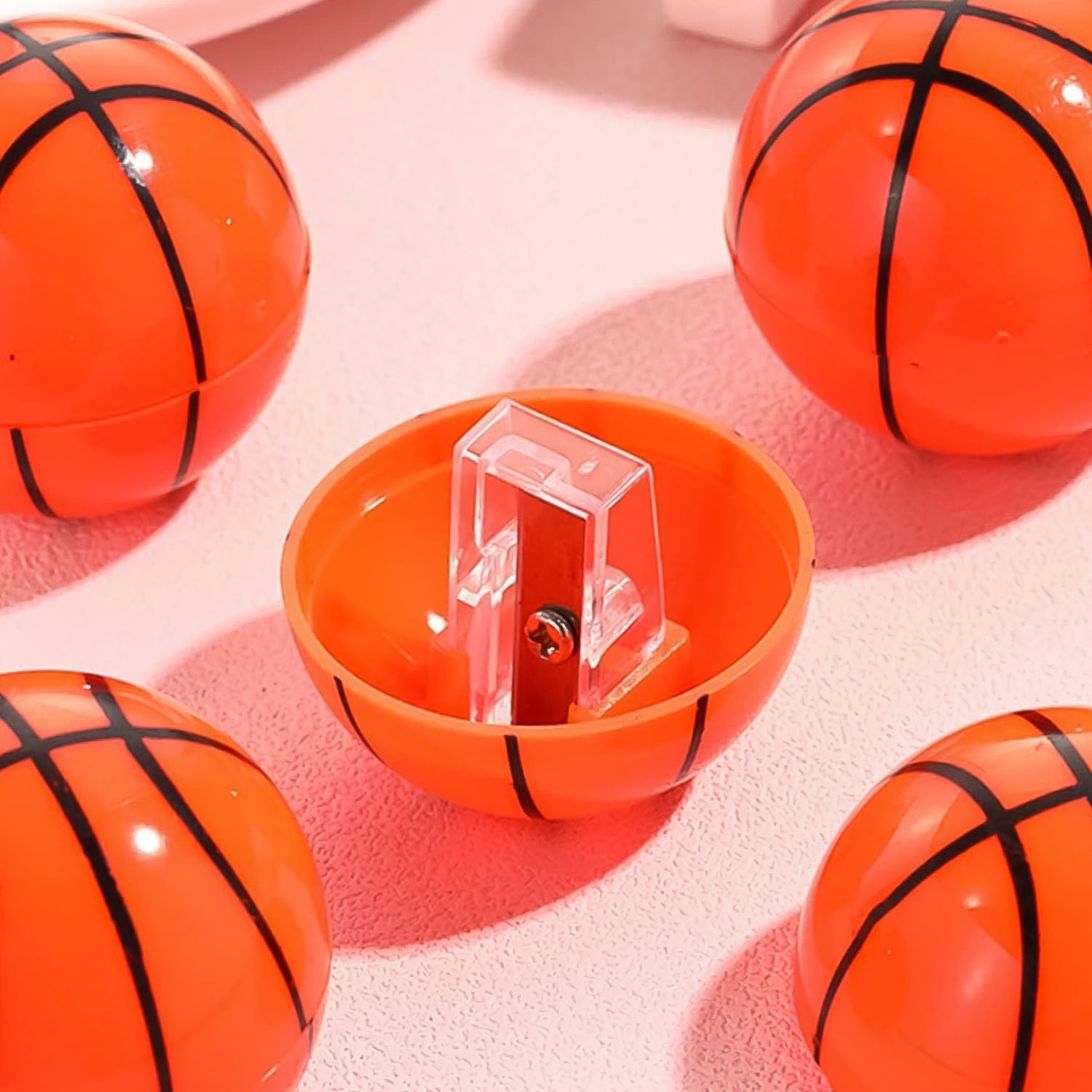Round Basketball Shaped Pencil Sharpener (1 Pc) - mihikart.com Office Products
