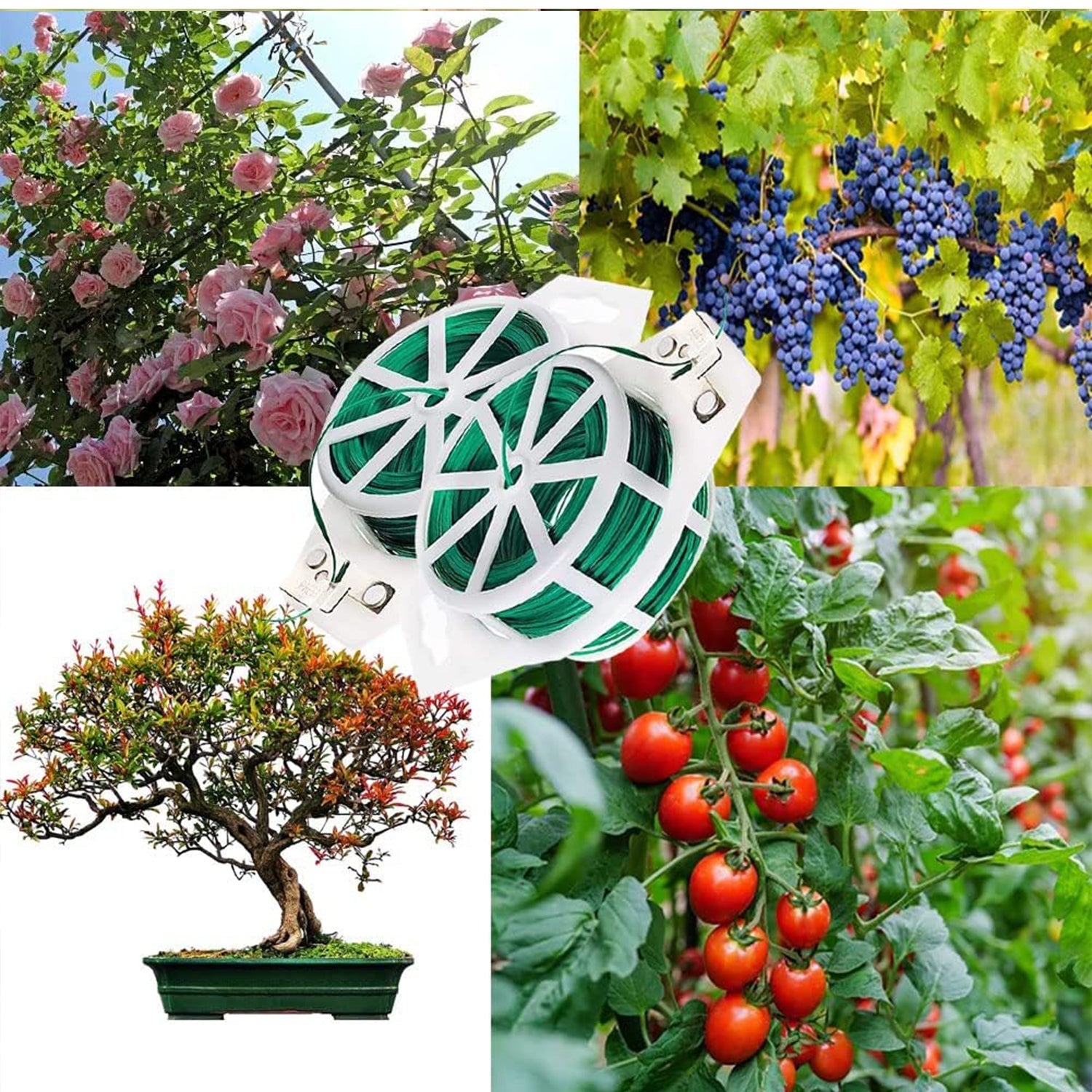 Garden Wire, Sturdy Plant Ties for Support, Garden Ties with Cutter for Tomatoes Vines, Plant Wire Tie Wire for Indoor, Outdoor, Home and Office Use (50 Mtr) Mihikart