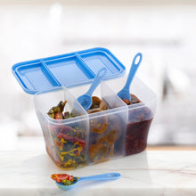 Square plastic storage container, 750ml, suitable for various household uses.