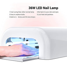 36W LED UV Lamp Nail Dryer Gel Nail Lamp Nail Polish Curing Lamp (1 Pc)