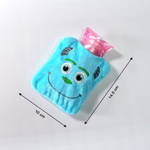 Blue Sullivan Monster small Hot Water Bag with Cover for Pain Relief, Neck, Shoulder Pain and Hand, Feet Warmer, Menstrual Cramps.