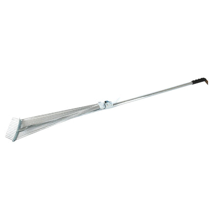 115-152 CM Rake for Gardening, Stainless Steel Telescopic Garden Rake for Quick Clean Up of Lawn and Yard, Adjustable Rake Claws Spacing Garden Broom with Long Handle for Clean Leaves (MOQ :- 12 pc) Mihikart