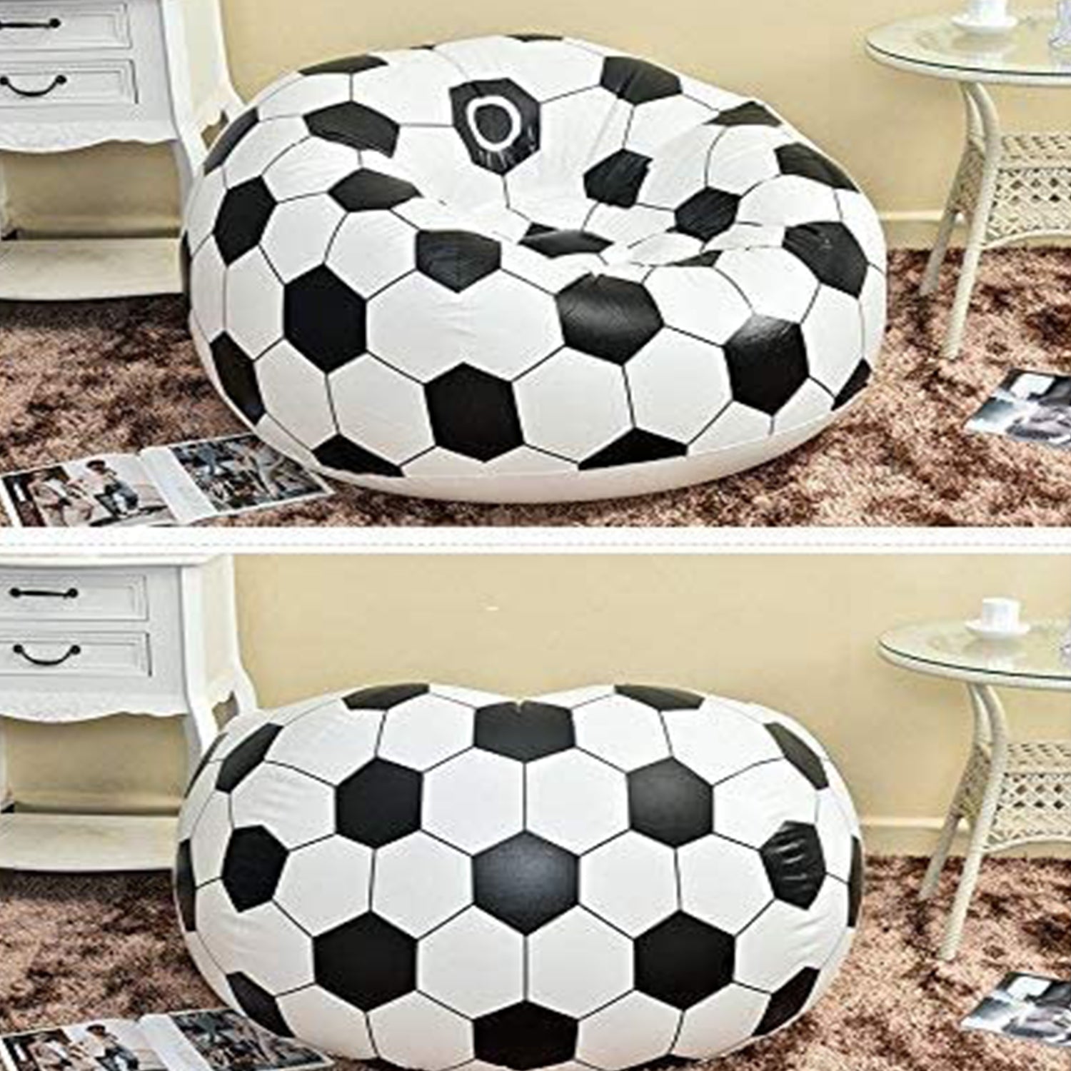 Foldable Sofa, Cartoon Style Inflatable Folding Chair, Ball Chair, Inflatable Sofa for Adults, Kids size (110cm x 80cm) Mihikart