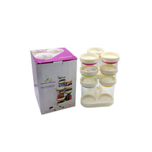 Airtight masala dabba for organizing spices, 8 compartments with transparent lids