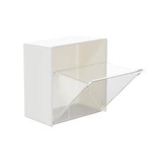 Wall-mounted storage box, adhesive flip holder, compact size