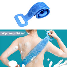 Bathing brush with silicone scrubber