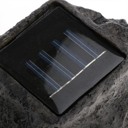 Solar Powered LED Rock Light Solar Powered LED Spotlight Faux Stone for Pathway Landscape Garden Outdoor Patio Yard (1 Pc) Mihikart